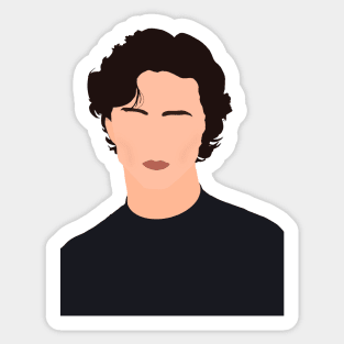 timothée chalamet faceless portrait Sticker